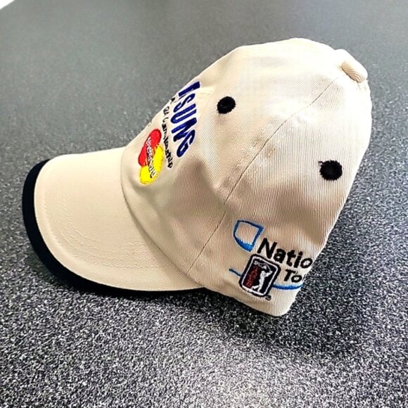 Samsung Canadian PGA Championship MasterCard Golf Cap Ahead Headgear Beige OSFA - Picture 8 of 8